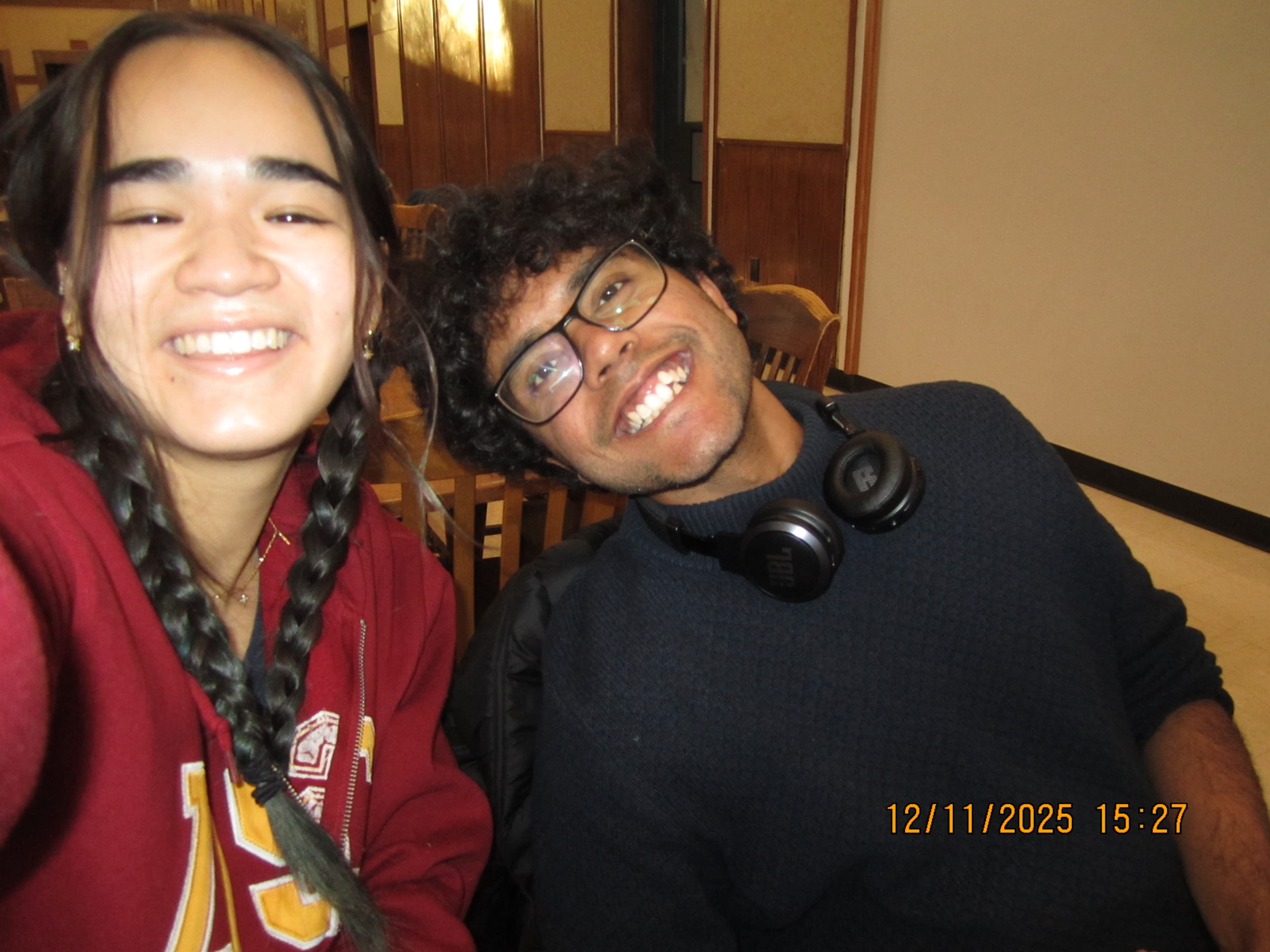 Cecily and Arin take a selfie.